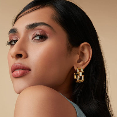 Weave Hoop Earrings - Isharya | Modern Indian Jewelry