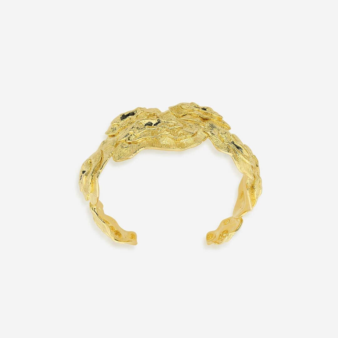 Fool's Gold Textured Statement Cuff - Isharya | Modern Indian Jewelry