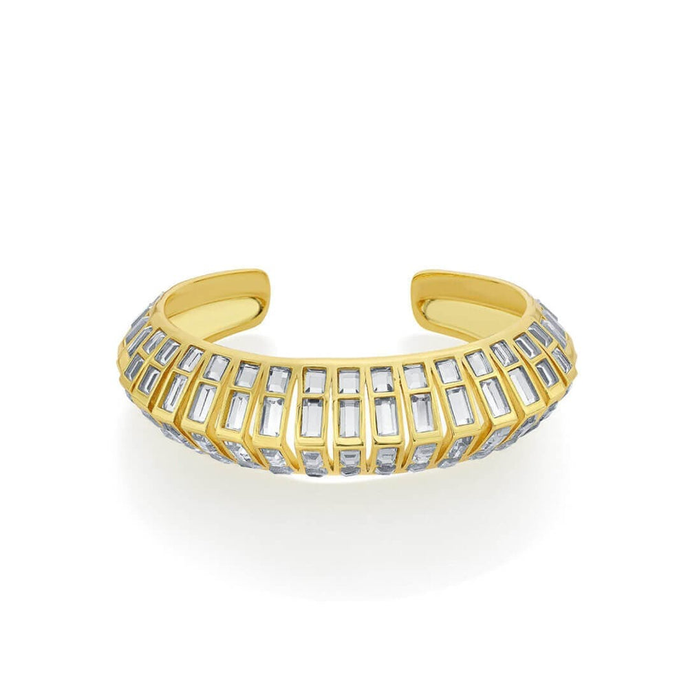 Gold Disco Mirror Rib Wristwear