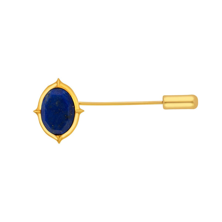 Lapis Oval lapel pin