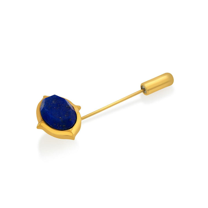 Lapis Oval lapel pin