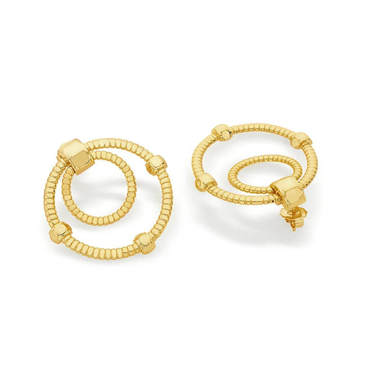 Markle Double Layered Gold Hoops