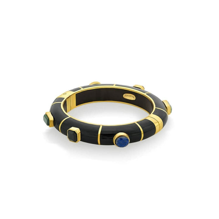 Noor Multicolor Resin Hinged Bangle