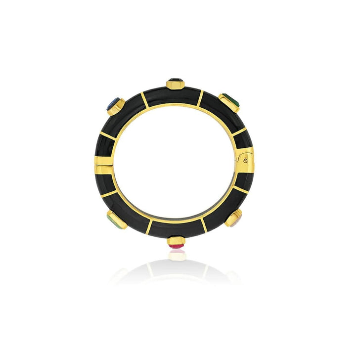 Noor Multicolor Resin Hinged Bangle