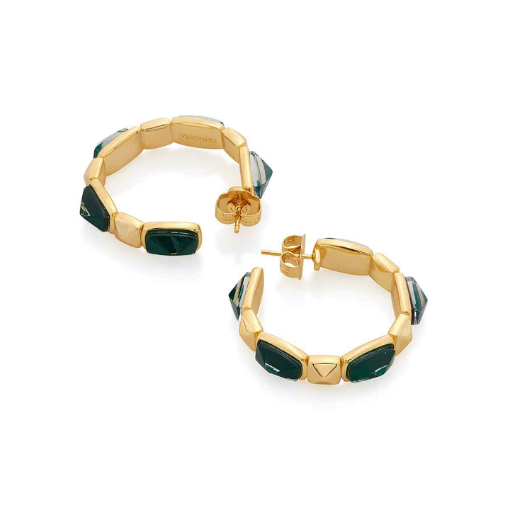 Perspective Emerald Doublet Hoop