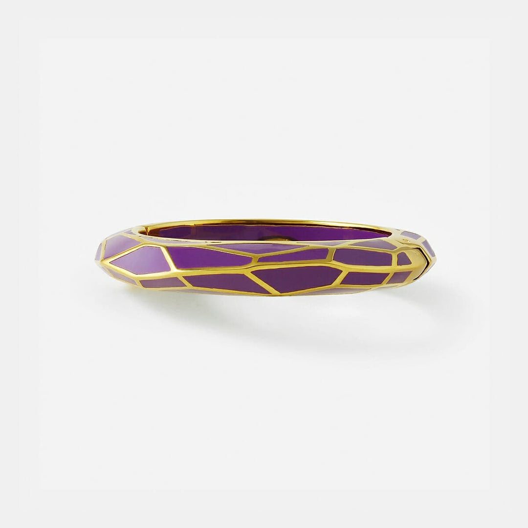 Purple Louvre Hinge Resin Bangle