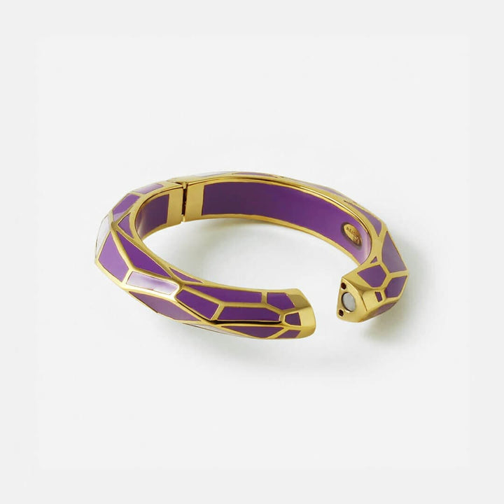 Purple Louvre Hinge Resin Bangle