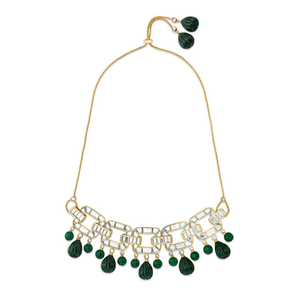 Raina Hydro Emerald & Mirror Statement Choker