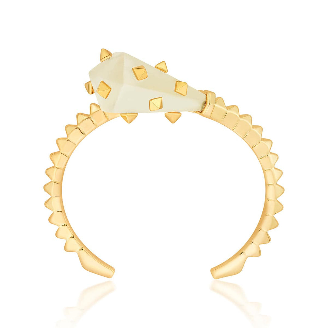 Rock Crystal Moderne Spiked Cuff