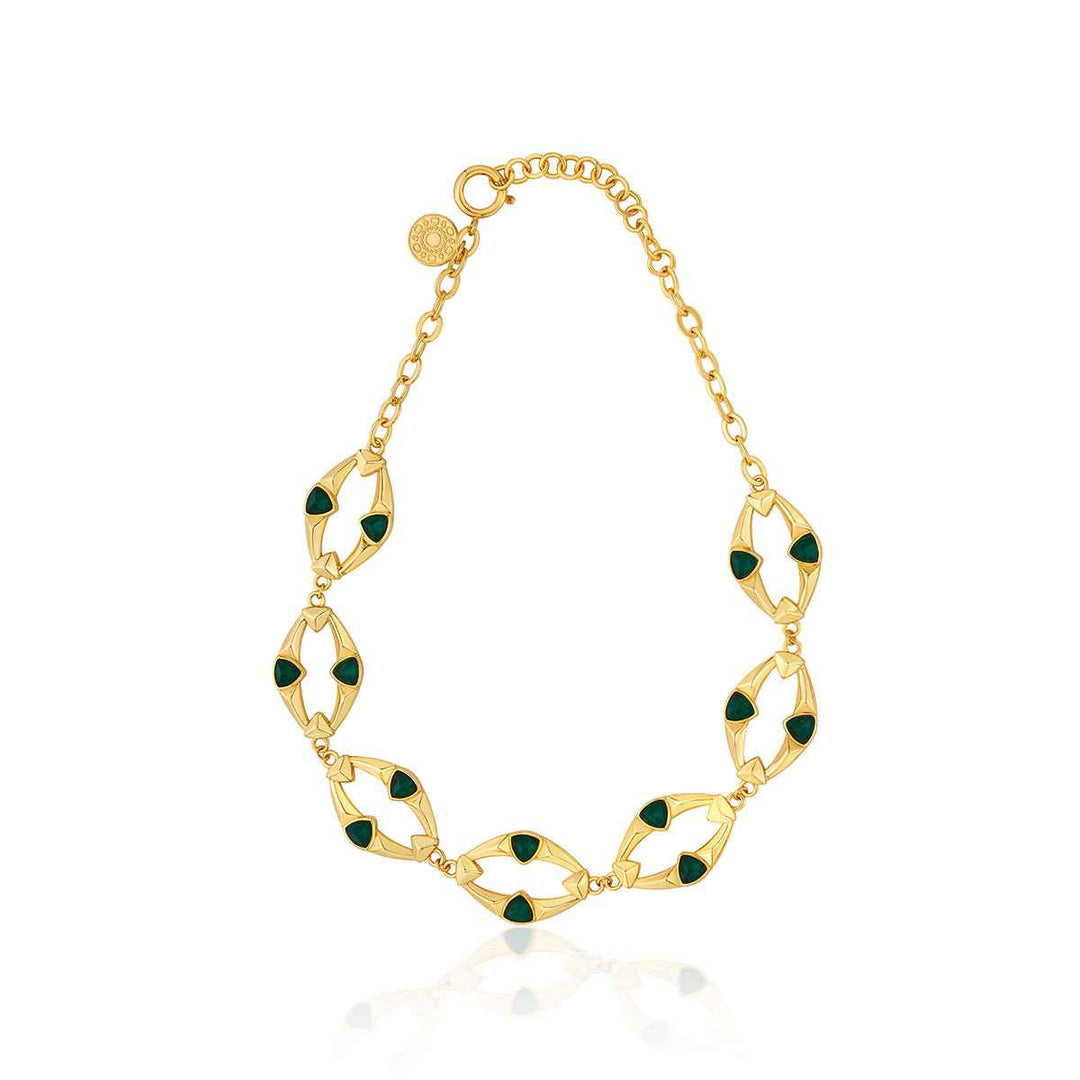 Shell Emerald Statement Choker