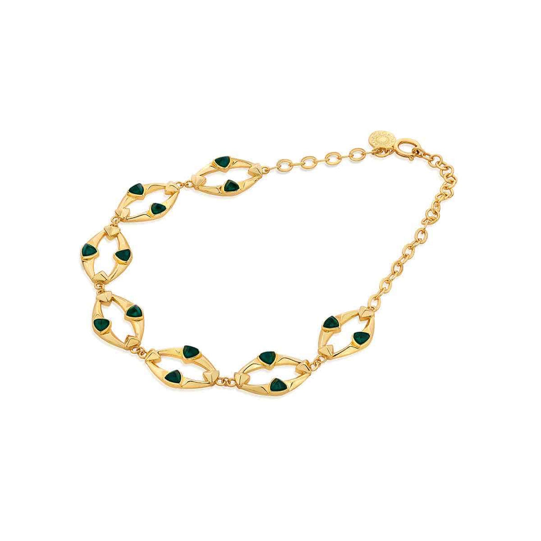 Shell Emerald Statement Choker