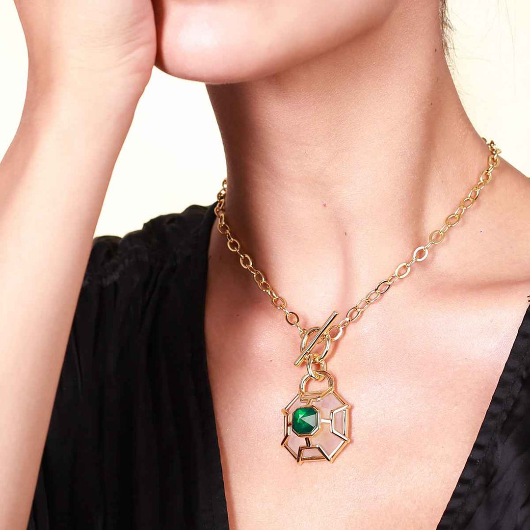 Armour Emerald Toggle Necklace