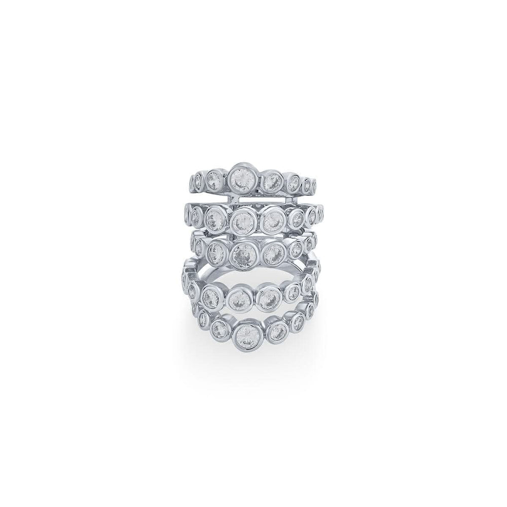 Nazm CZ Multi-band Cocktail Ring