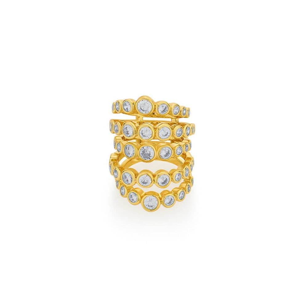 Nazm CZ Multi-band Cocktail Ring