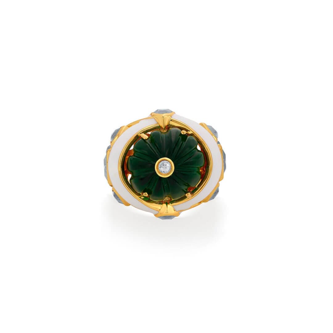 Raina Hydro Emerald & Mirror Statement Ring
