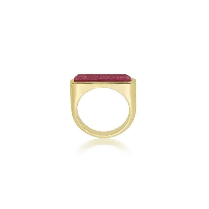 Borderless Stackable Ring In Pink Quartz