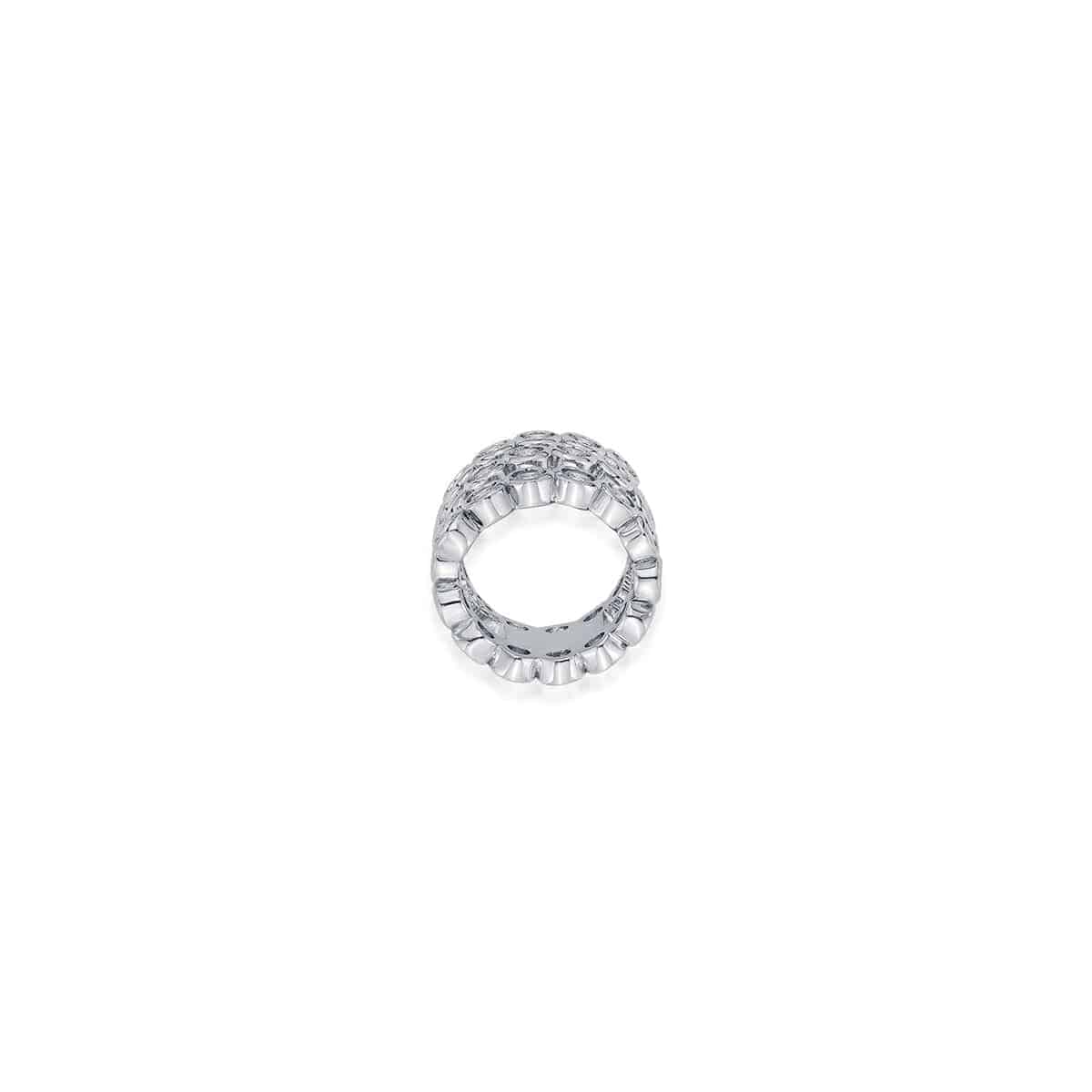 Crystal Swirl Ring Silver - Isharya | Modern Indian Jewelry