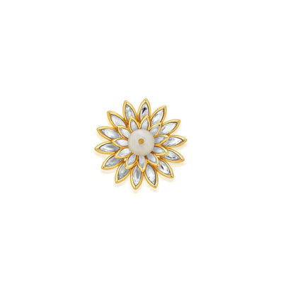Marquise Mirror Statement Pearl Ring - Isharya | Modern Indian Jewelry