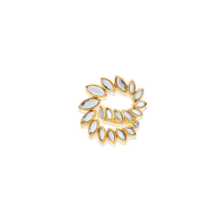 Marquise Mirror Swirl Statement Ring - Isharya | Modern Indian Jewelry