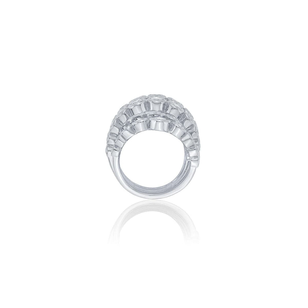 Nazm CZ Multi-band Cocktail Ring