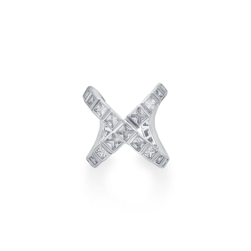Nazm CZ Cross Open Ring