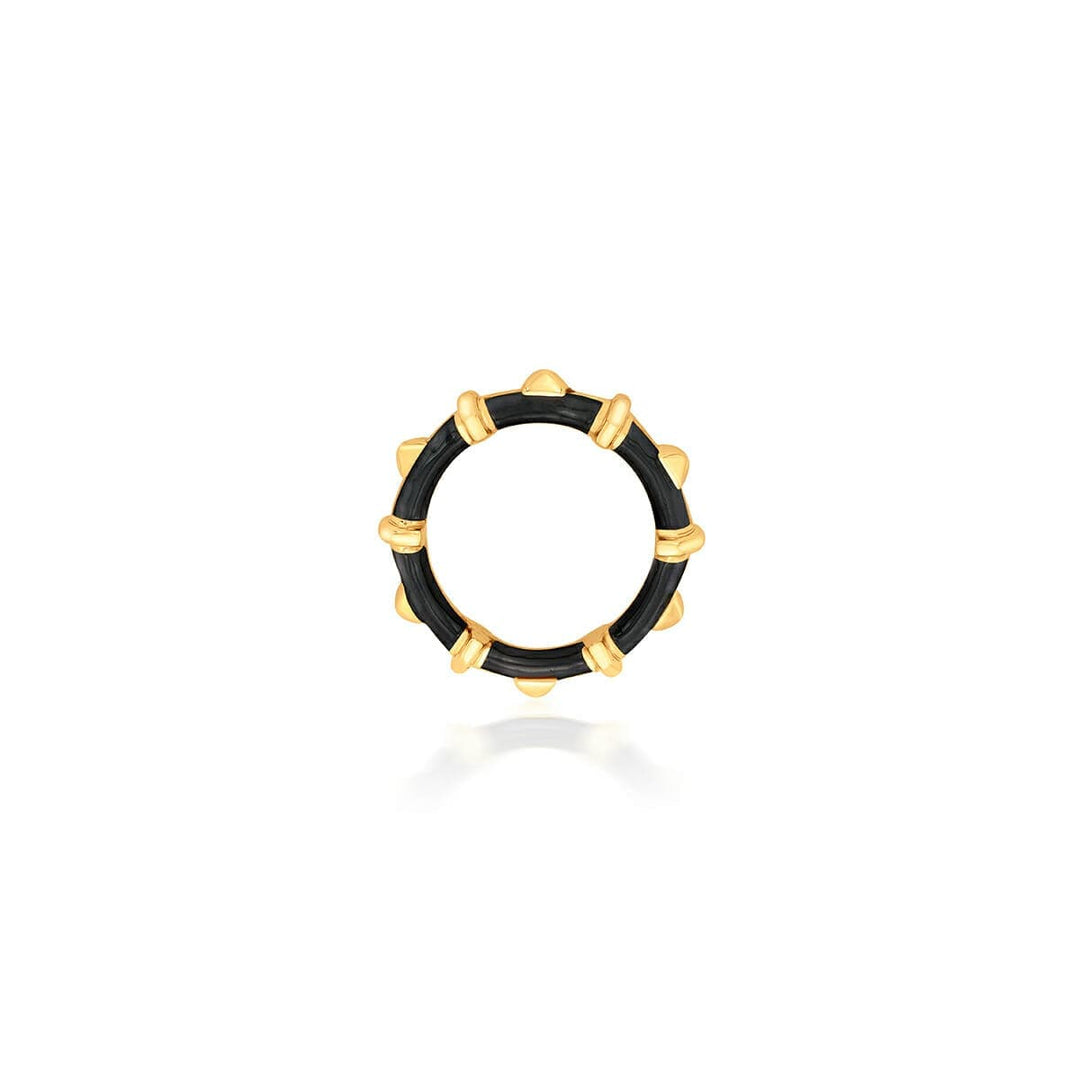 Phogat Black Resin Stackable Ring