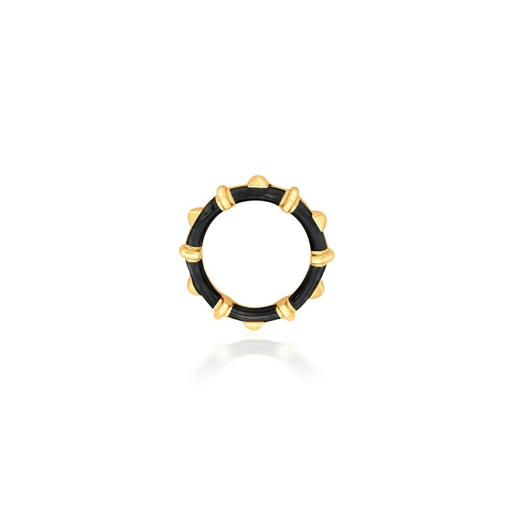 Phogat Black Resin Stackable Ring