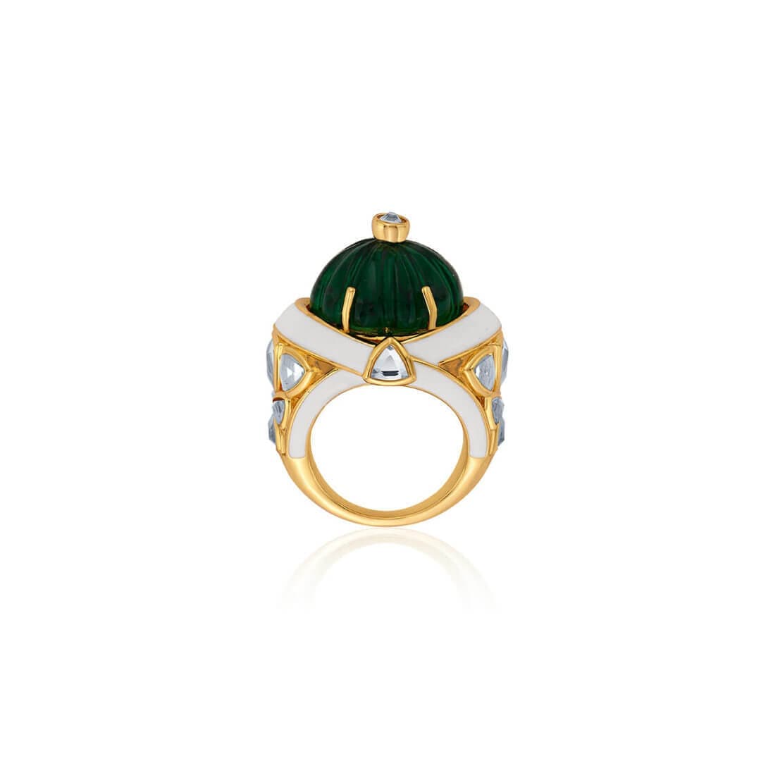 Raina Hydro Emerald & Mirror Statement Ring